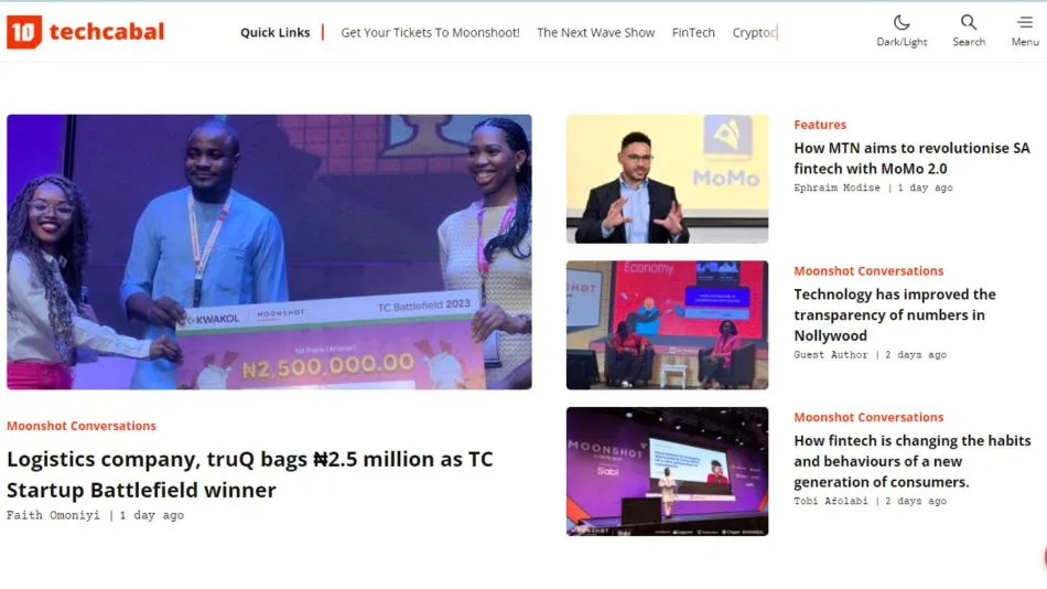 TechCabal as one of the top tech blogs in Nigeria