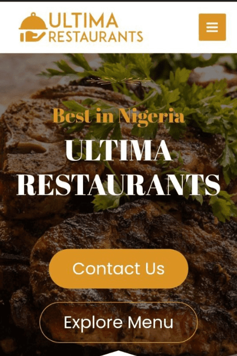 Restaurant Website, Lagos Nigeria