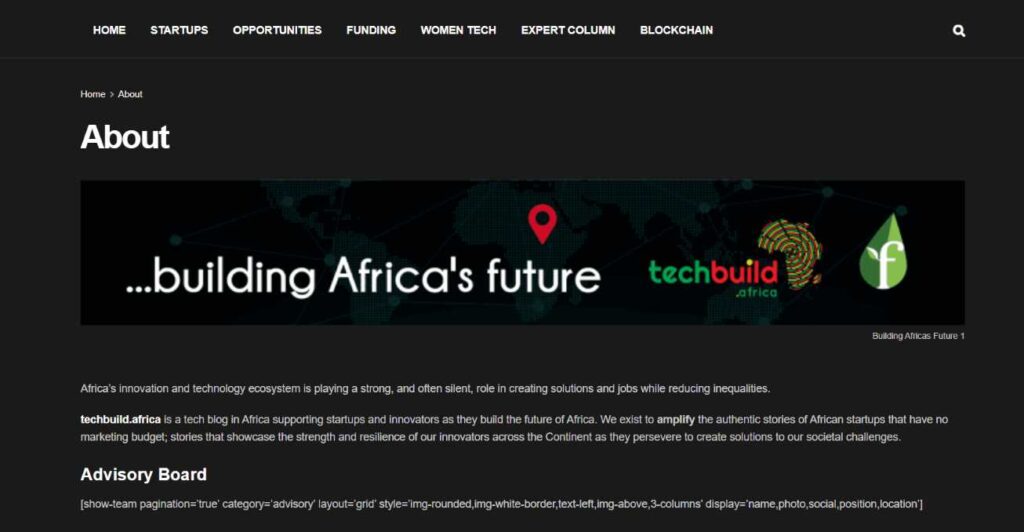 TechBuild.Africa website