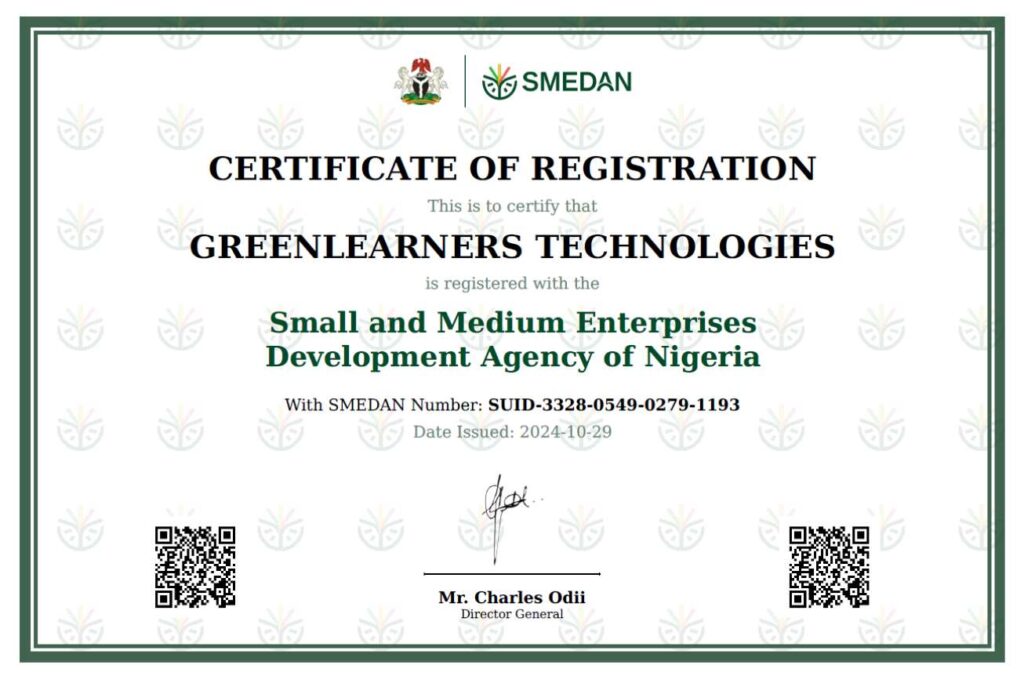 SMEDAN Certificate