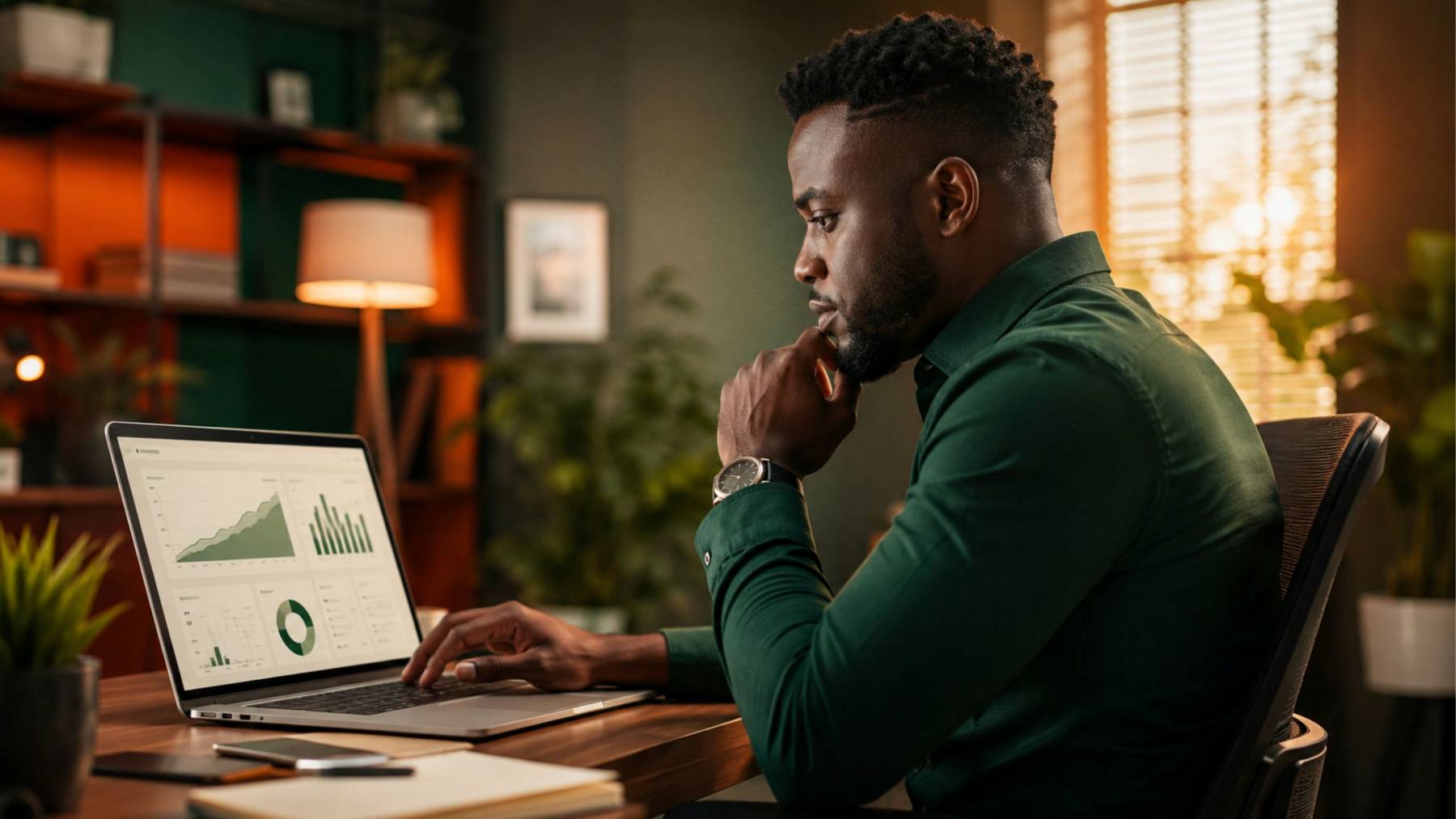 Nigerian business owner reviewing growth results from the best digital marketing agency in Nigeria