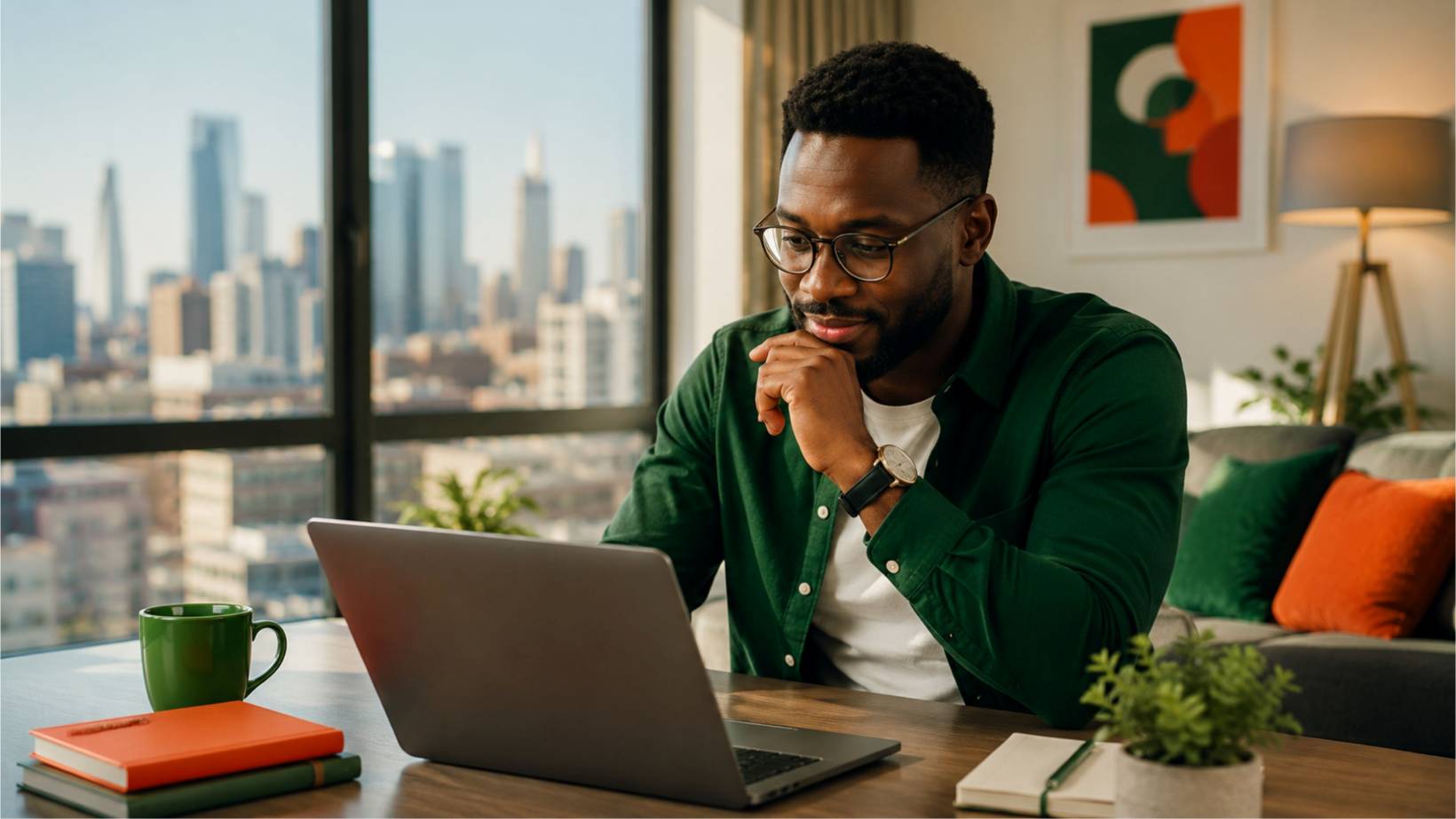 Nigerian diaspora professional abroad reviewing investment opportunities back home in Nigeria