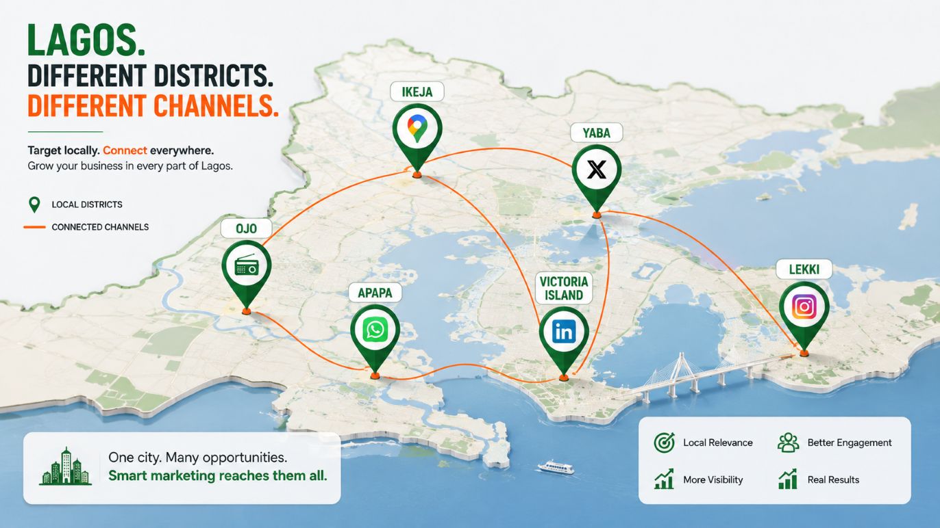 Marketing channels that work in each Lagos business district