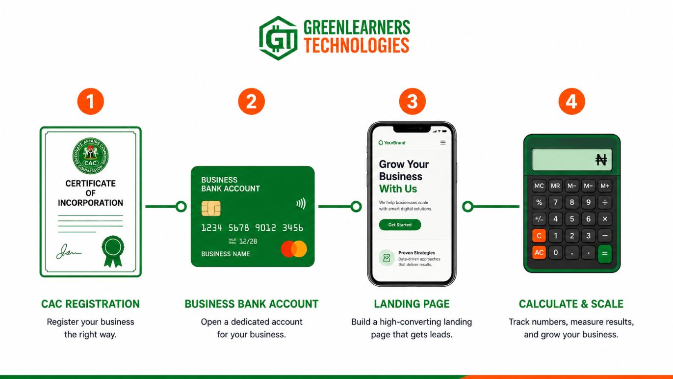 Business foundations for Nigerian entrepreneurs, from CAC registration to a page that converts