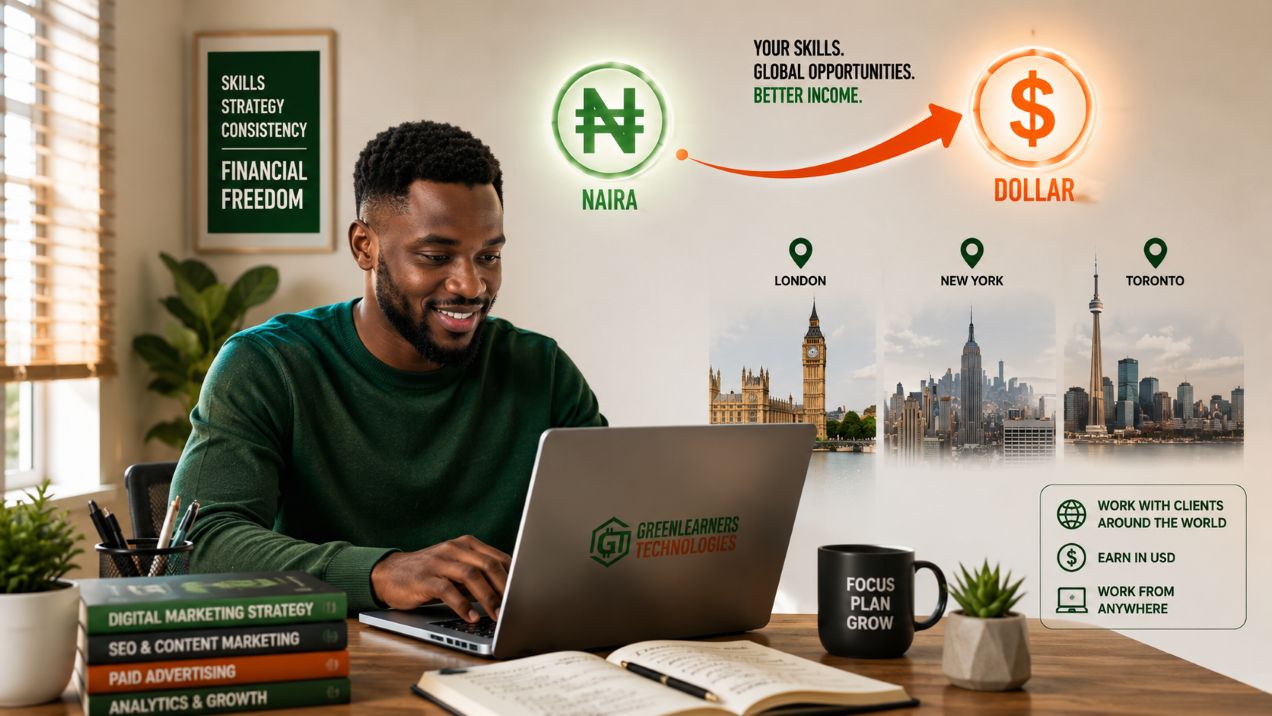 Nigerian digital marketer earning in dollars from international clients