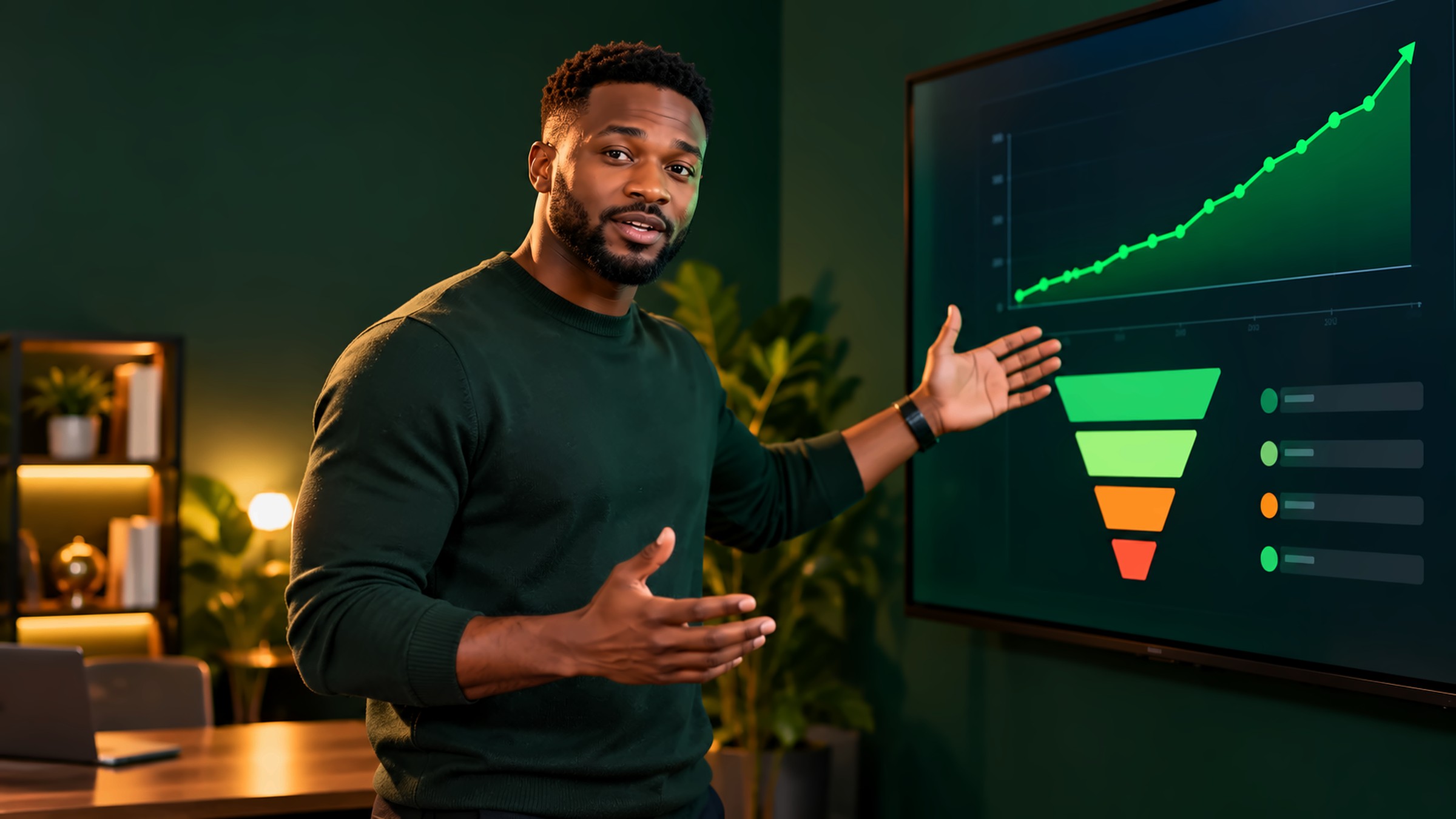 Chukwuemeka Maduka walking through a conversion rate optimization audit on screen