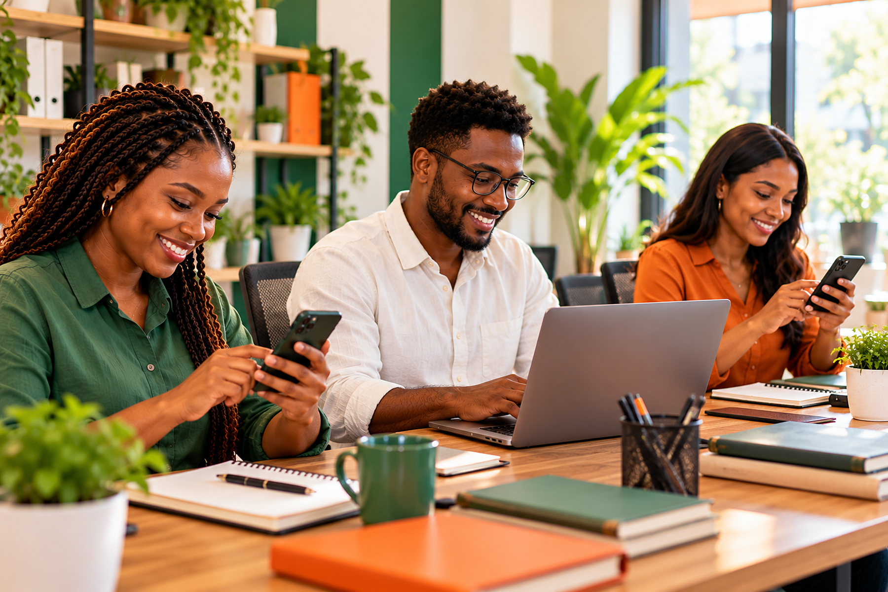 The Greenlearners Technologies team replying to customer WhatsApp chats and tracking orders for a client